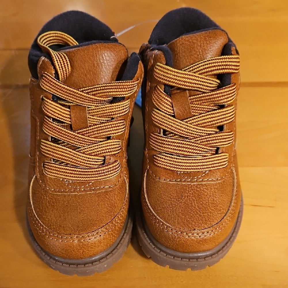 Carter's Brown Suede Ankle Boots with Lace-Up Design